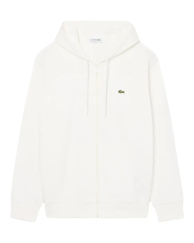 Lacoste Kapuzenjacke mit Logo-Patch - Weiß Weiß
