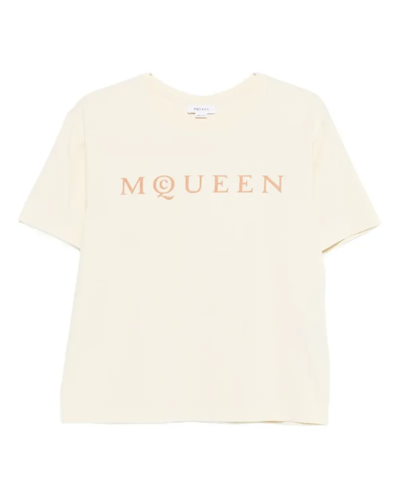 Alexander McQueen T-Shirt mit Logo - Nude Nude