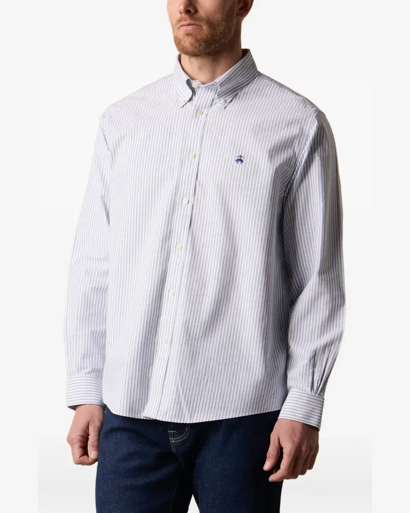 Brooks Brothers striped button-down shirt - Weiß Weiß