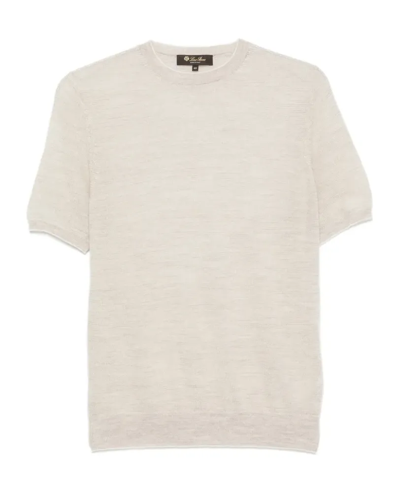 Loro Piana Pullover mit kurzen Ärmeln - Nude Nude