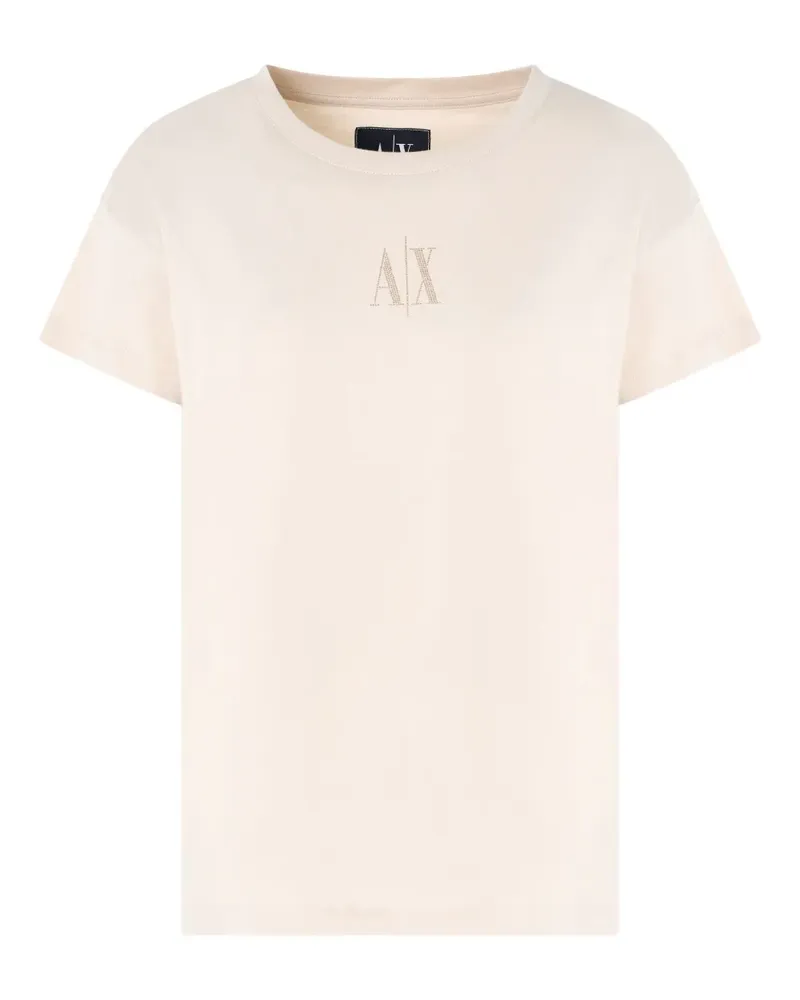 Armani Exchange T-Shirt mit Logo-Print - U1092 BROWN U1092