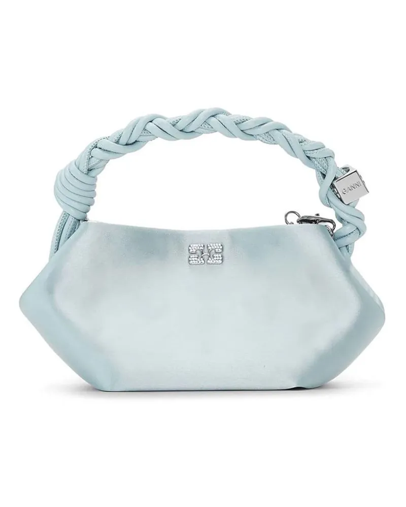 Ganni Bou Mini-Tasche aus Satin - Blau Blau