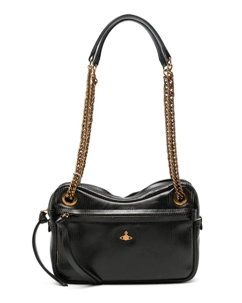 Vivienne Westwood medium Dolce Orb-plaque chain-strap tote bag - Schwarz Schwarz