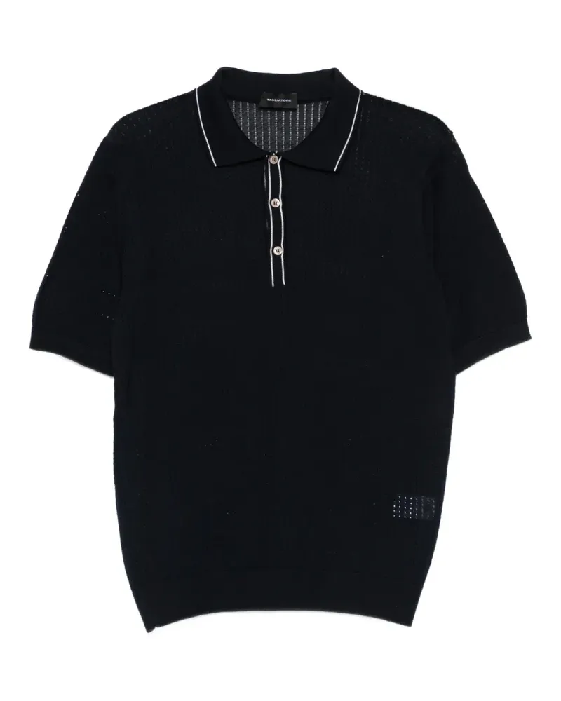 Tagliatore Poloshirt mit Paspeln - Blau Blau