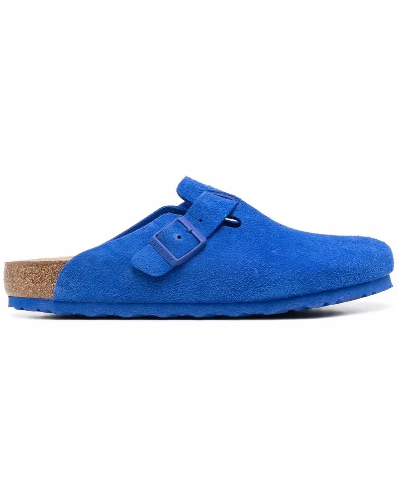 Birkenstock Boston Sandalen aus Wildleder - Blau Blau