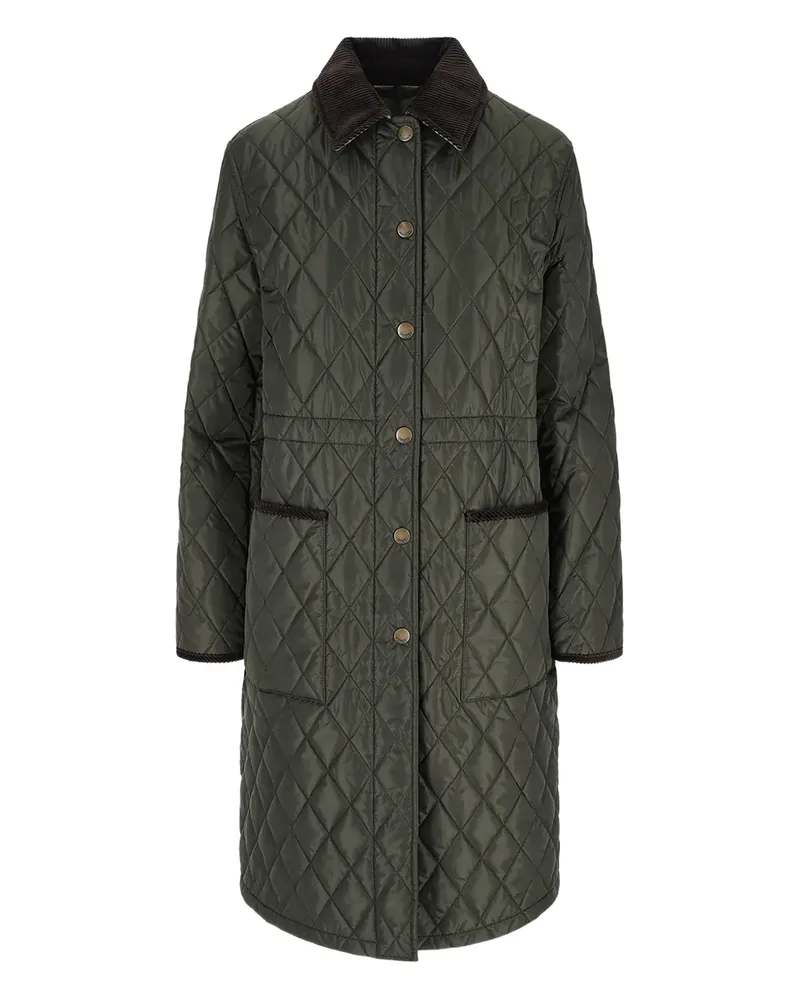 Burberry Mantel mit Cordkragen - Grün Grün