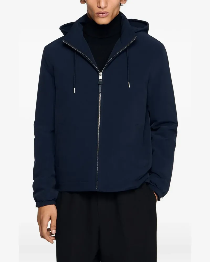 Sandro Kapuzenjacke mit Reißverschluss - Blau Blau