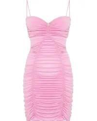 Margherita MACCAPANI Gerüschtes Elena Minikleid Rosa