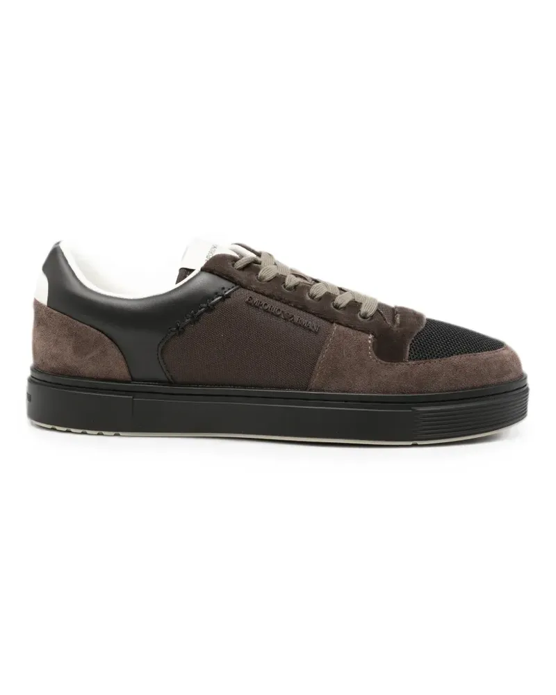 Emporio Armani Sneakers mit Wildledereinsätzen - Braun Braun