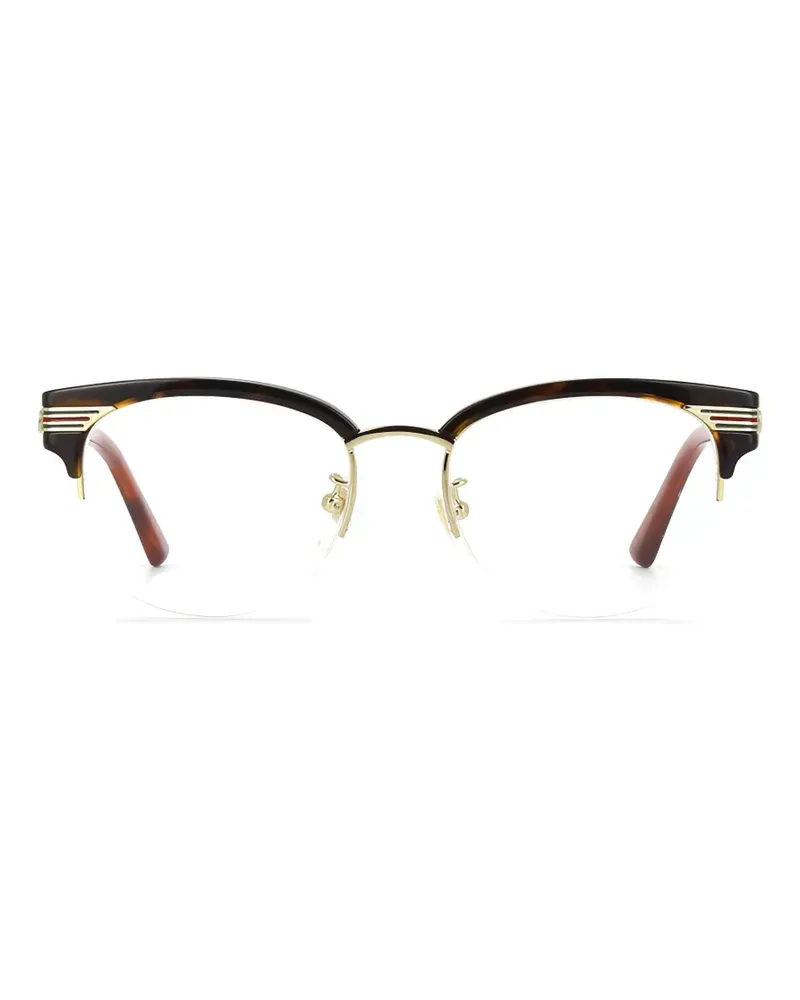 Gucci Brille mit eckigem Gestell - Braun Braun