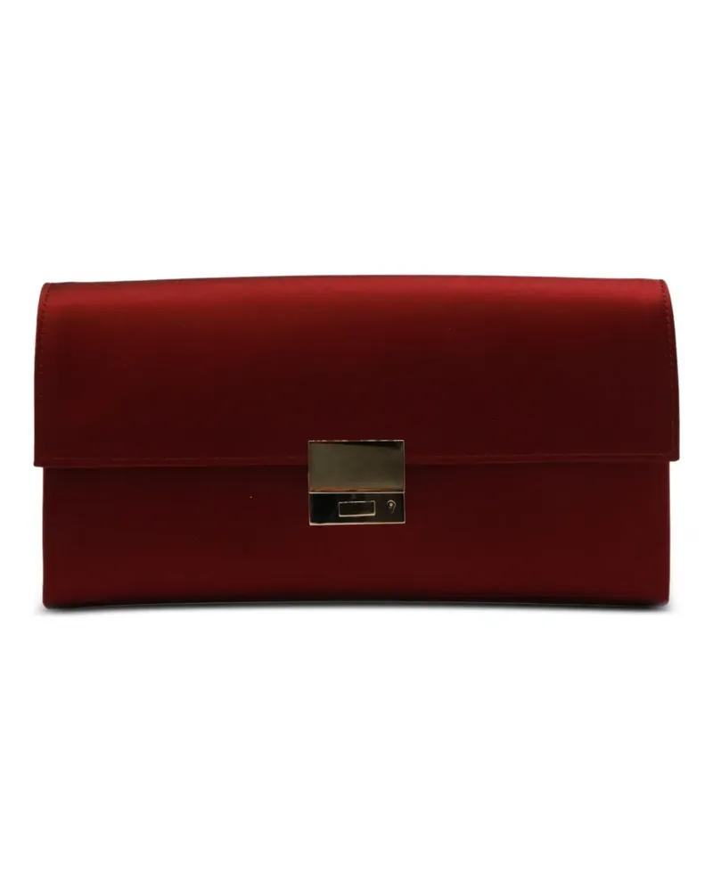 Tom Ford Push-Lock-Clutch aus Satin - Rot Rot