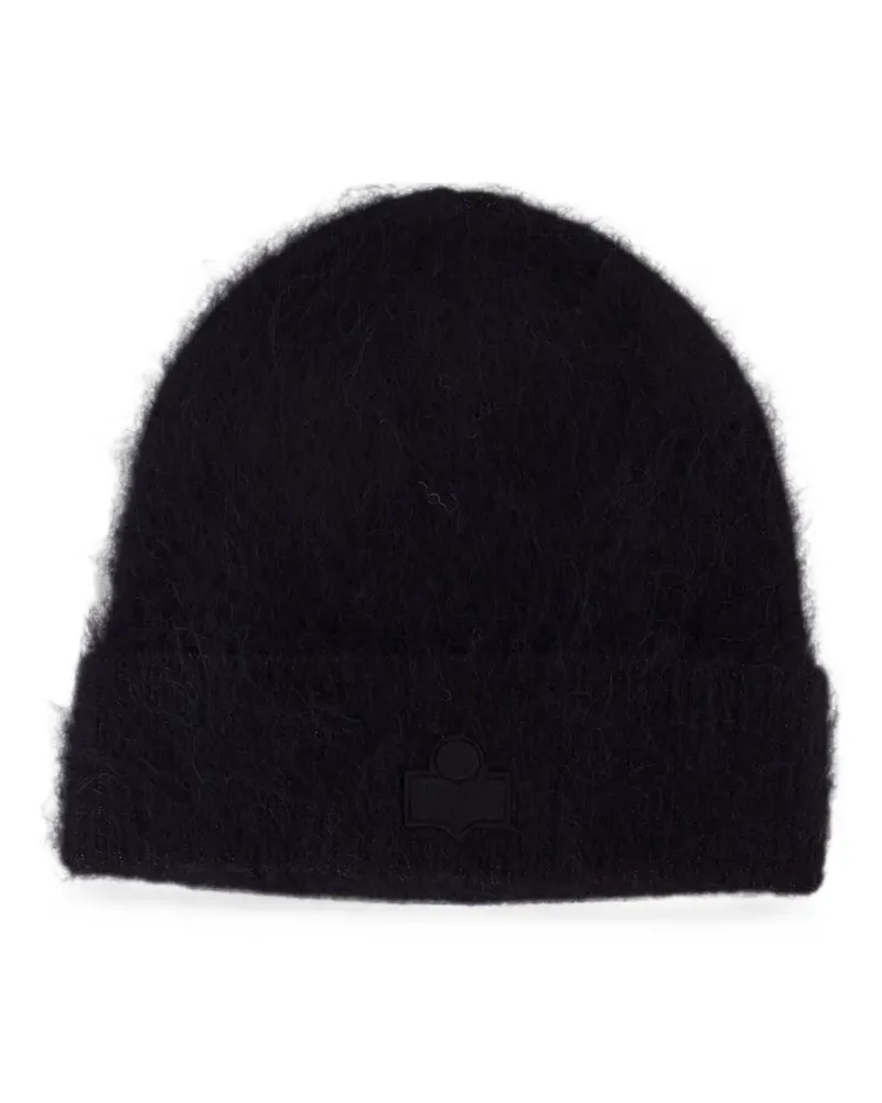 Isabel Marant Beanie mit Logo-Patch - Schwarz Schwarz