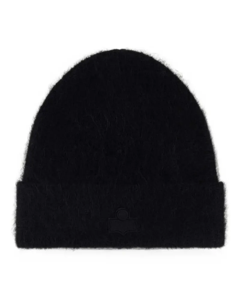 Isabel Marant Beanie mit Logo-Patch - Schwarz Schwarz
