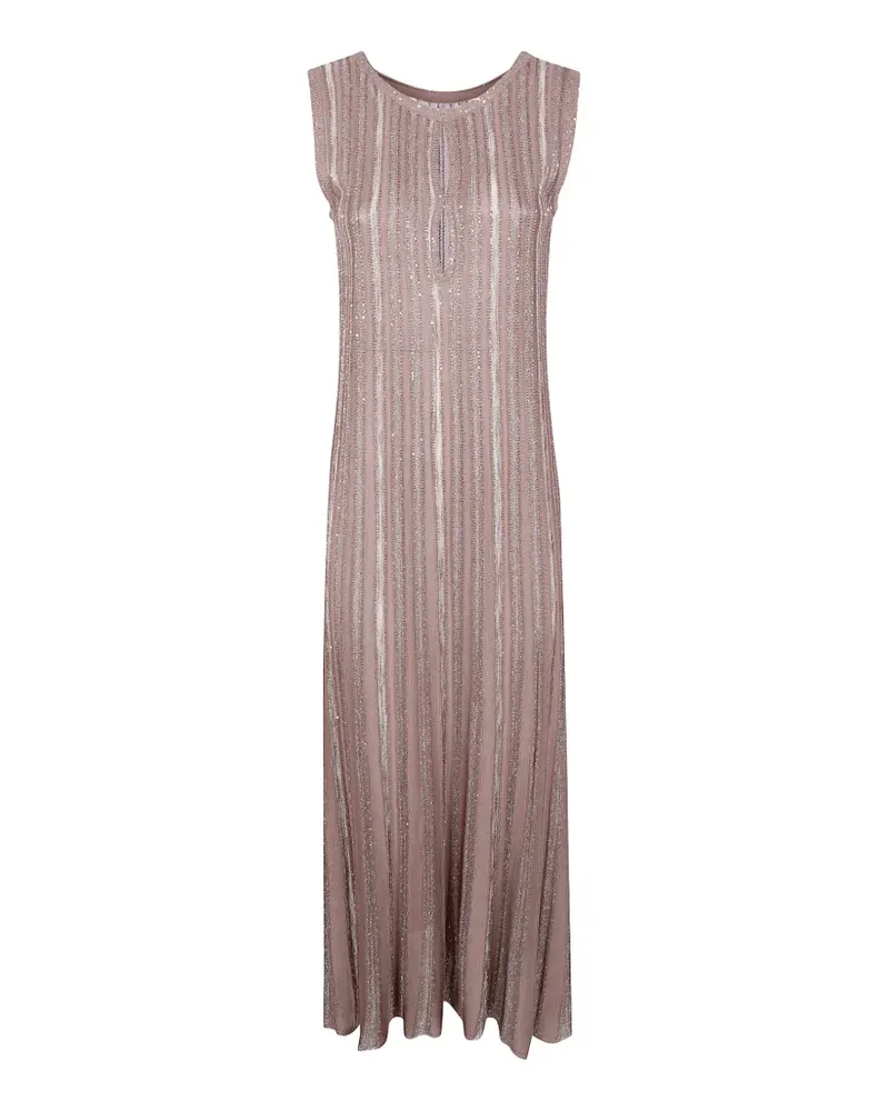 D.EXTERIOR sequin striped dress - Nude Nude