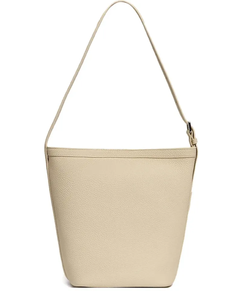 12 STOREEZ Beuteltasche aus Leder - Weiß Weiß