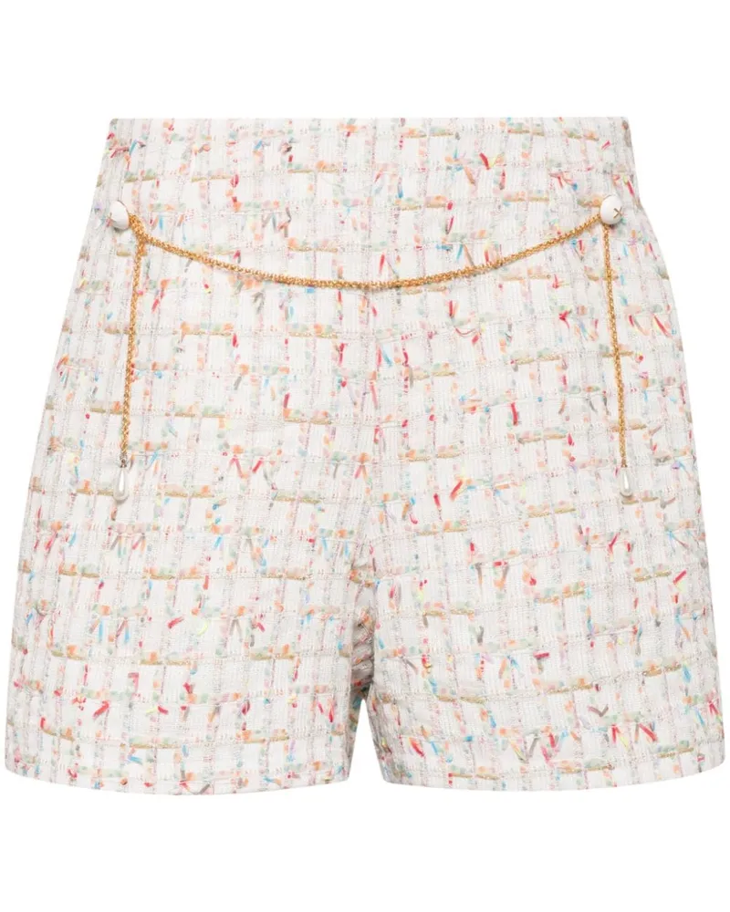 Edward Achour Jeans-Shorts mit Kettendetail - Weiß Weiß