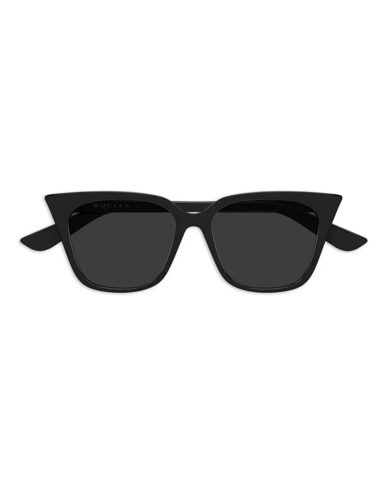 Alexander McQueen Sonnenbrille mit Logo - Schwarz Schwarz