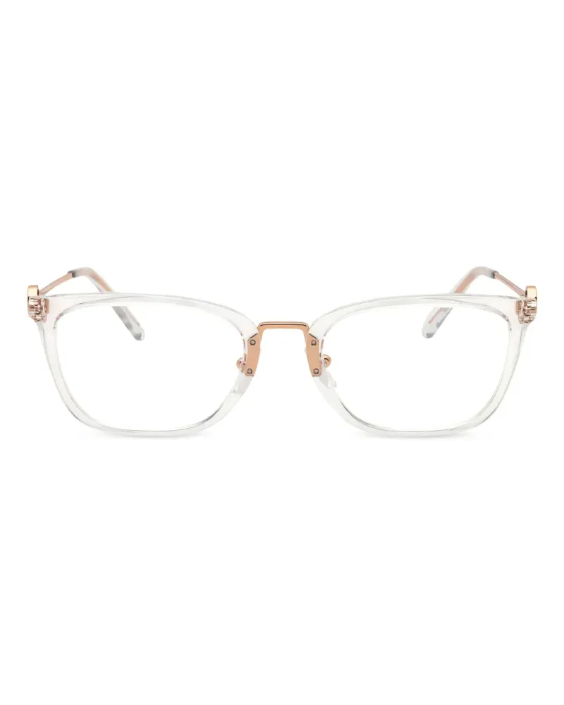 Michael Kors Brille mit eckigem Gestell - Weiß Weiß
