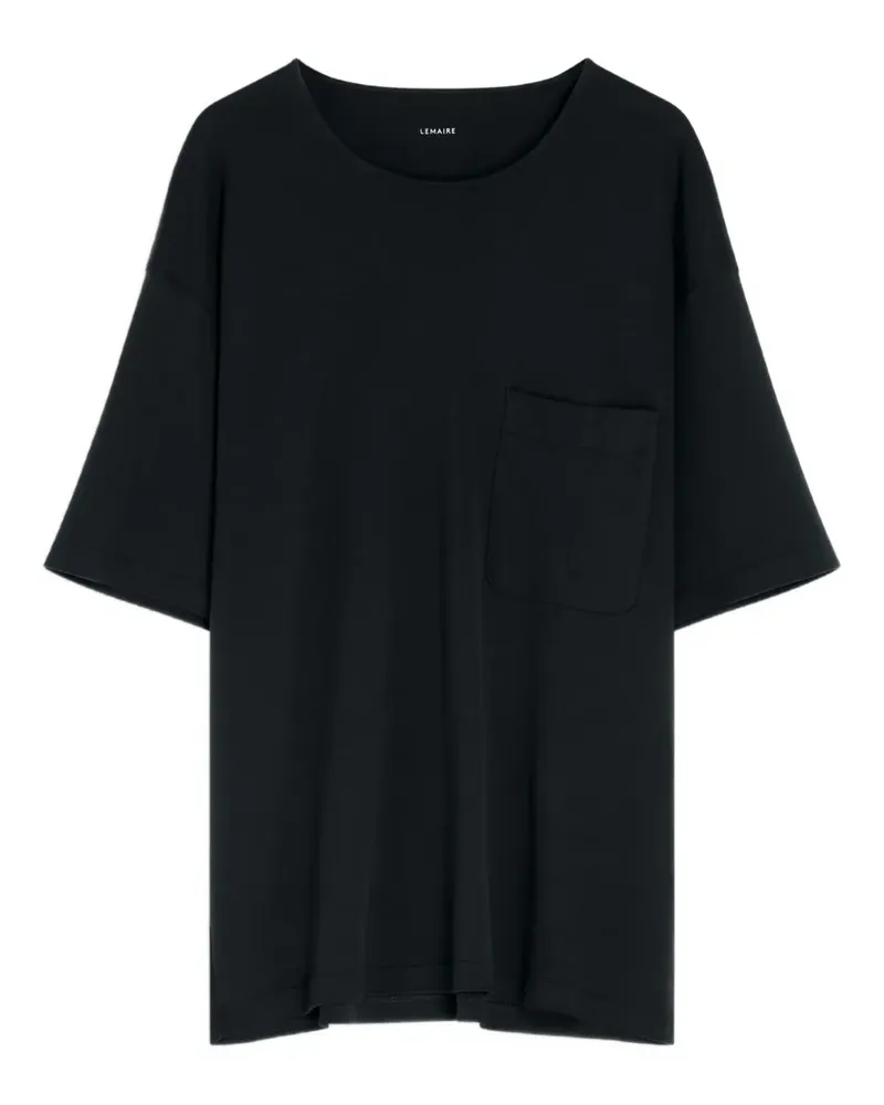 Christophe Lemaire T-Shirt mit aufgesetzter Tasche - Schwarz Schwarz