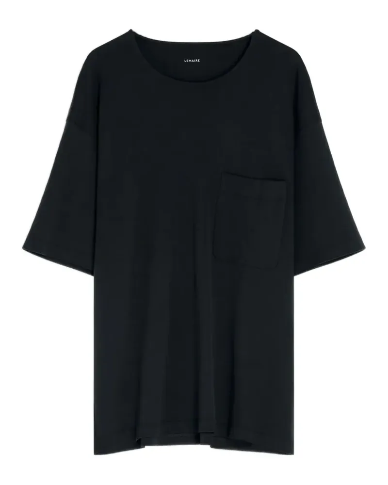 Christophe Lemaire T-Shirt mit aufgesetzter Tasche - Schwarz Schwarz