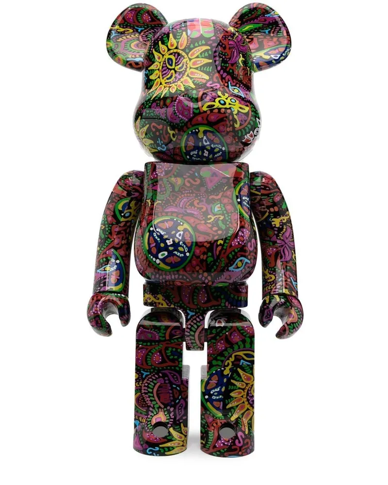 Medicom Toy Psychedelic Paisley BE@RBRICK 1000% Figur Schwarz