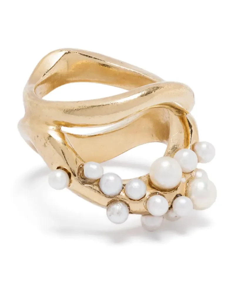 Beatriz Palacios Double Wave Ring - Gold Gold