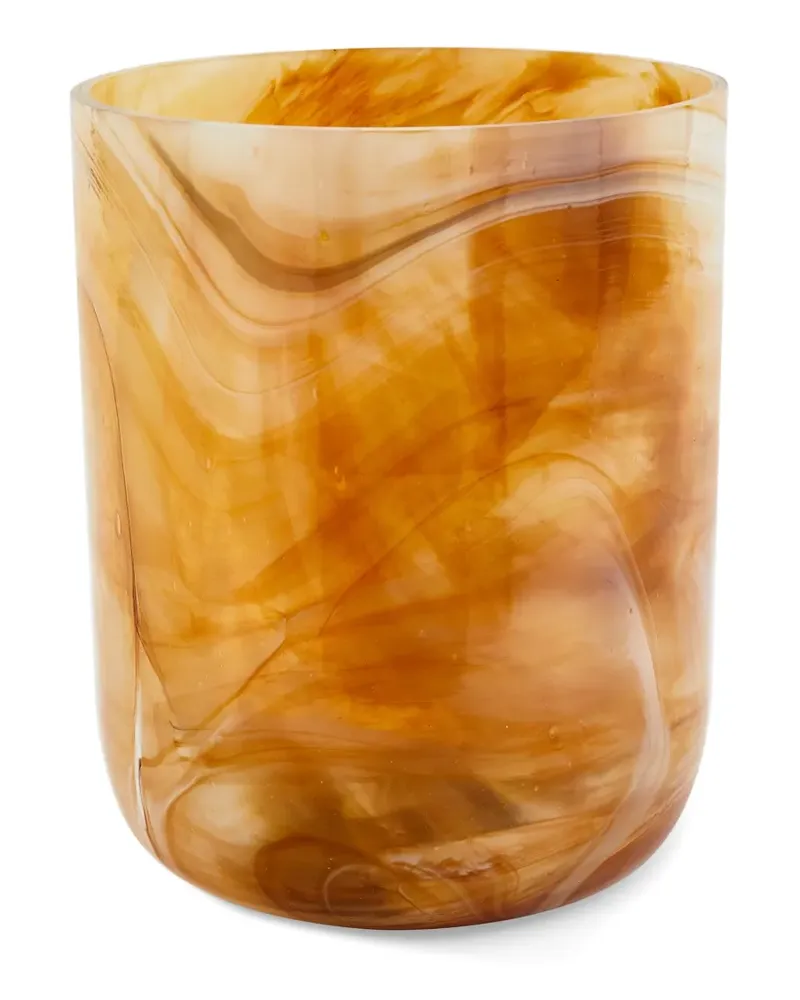 POLSPOTTEN Mittelgroße Vase aus marmoriertem Glas - Nude Nude