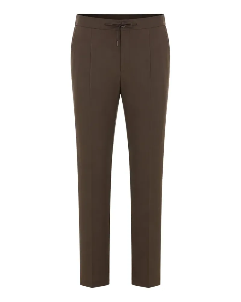 Herno Gerade Hose mit Kordelzug - Braun Braun