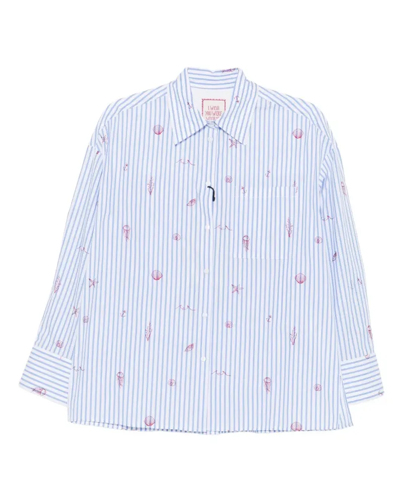 Pennyblack embroidered striped shirt - Weiß Weiß