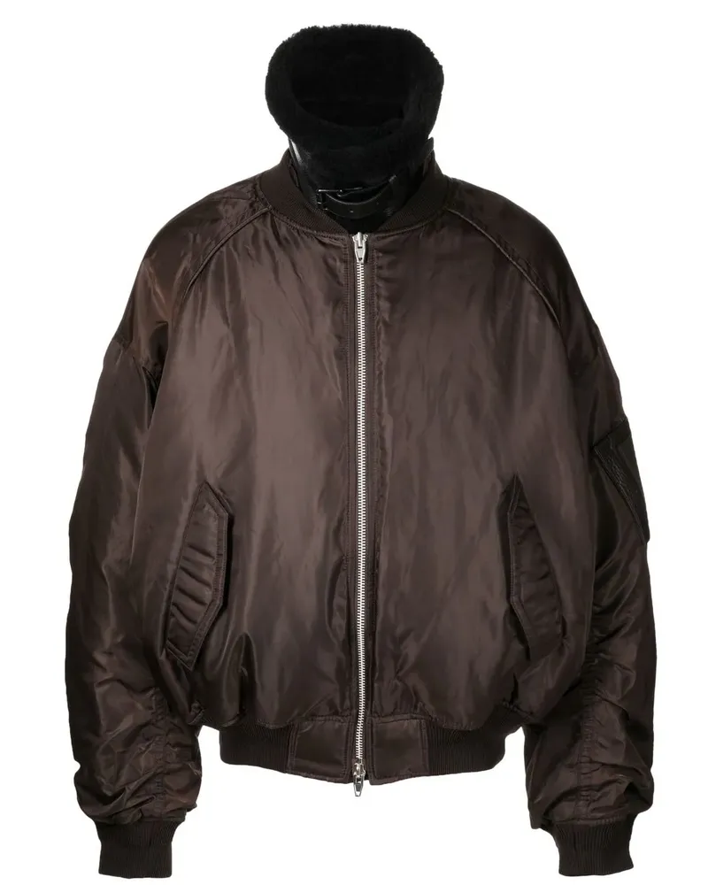JUUN.J Bomberjacke mit Shearling-Kragen - Braun Braun