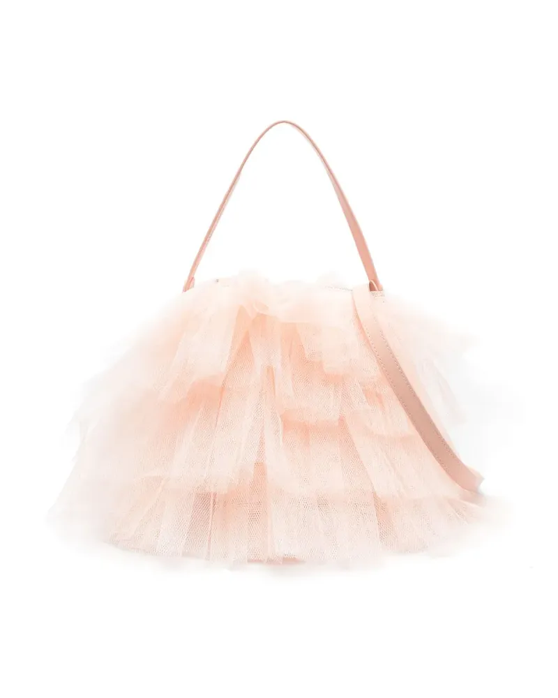 Simone Rocha Mini Frilly Tote Bag mit Tutu - Rosa Rosa