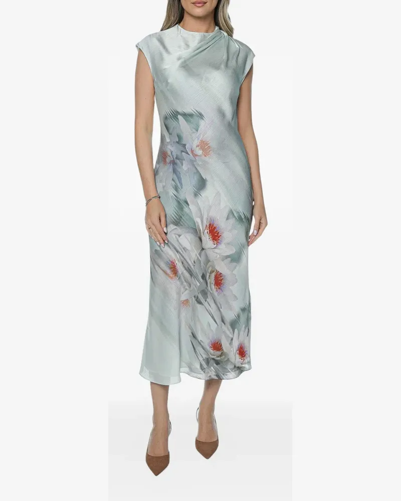 Ted Baker Shayyla graphic-print midi dress - Grün Grün