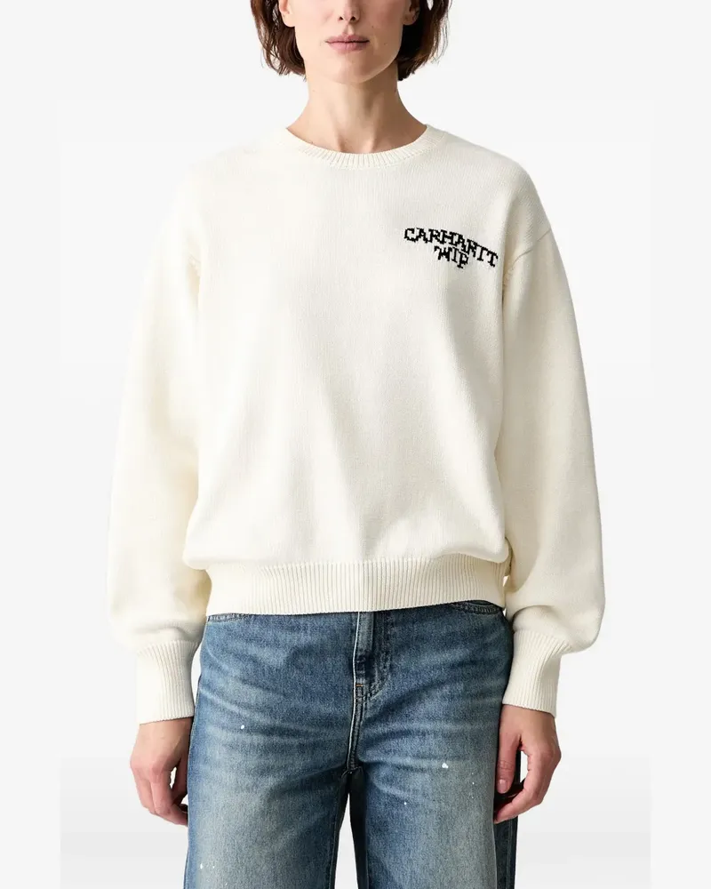 Carhartt WIP logo-intarsia knitted sweater - Nude Nude