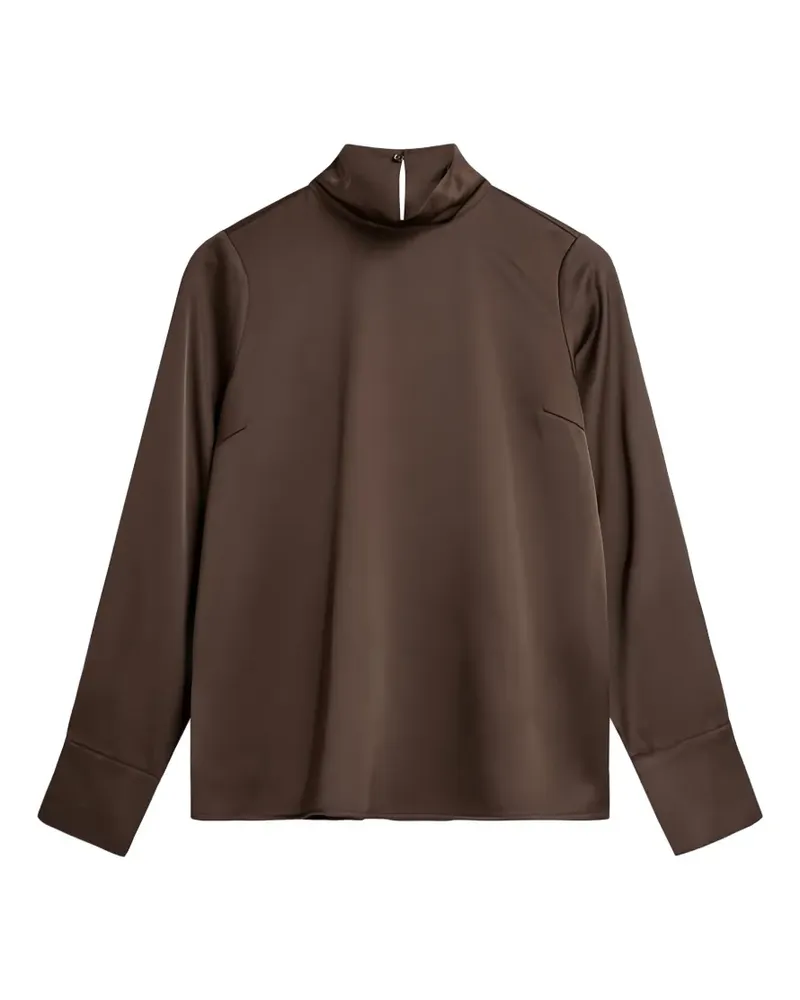 Minimum high-neck satin-finish blouse - Braun Braun