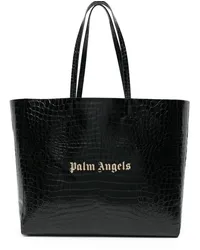 Palm Angels Handtasche mit Logo-Applikation Schwarz