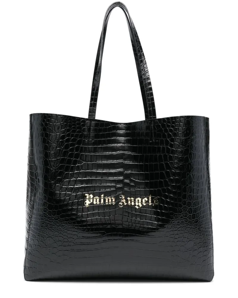 Palm Angels Handtasche mit Logo-Applikation - Schwarz Schwarz