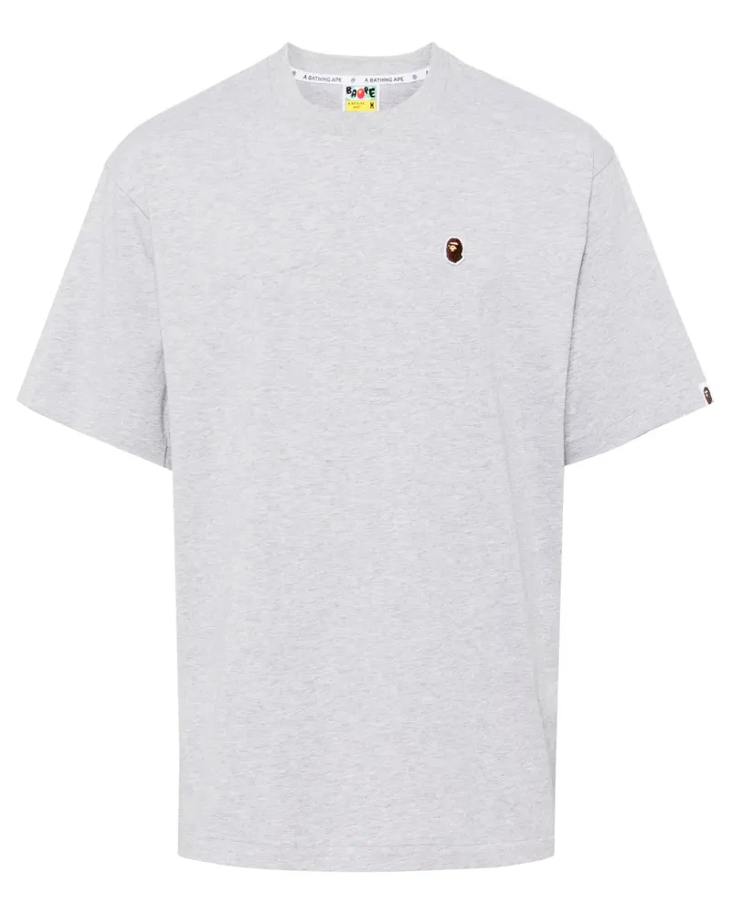 BAPE T-Shirt mit Logo-Stickerei - Grau Grau
