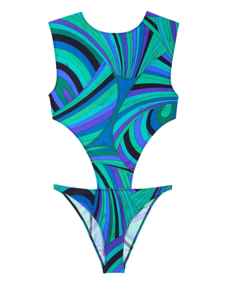 Emilio Pucci Badeanzug mit Cut-Out-Muster - Blau Blau