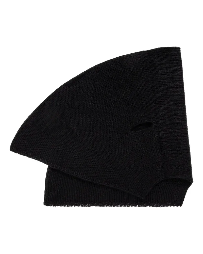 Issey Miyake Gerippter Schal - Schwarz Schwarz