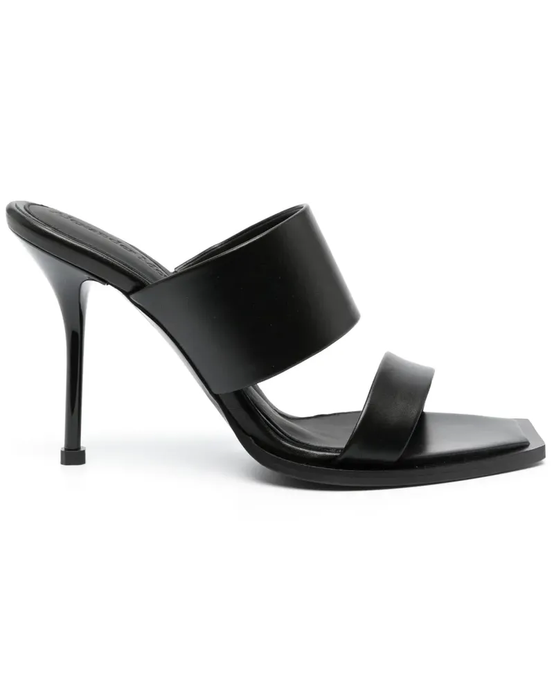 Alexander McQueen Klassische Mules 105mm - Schwarz Schwarz