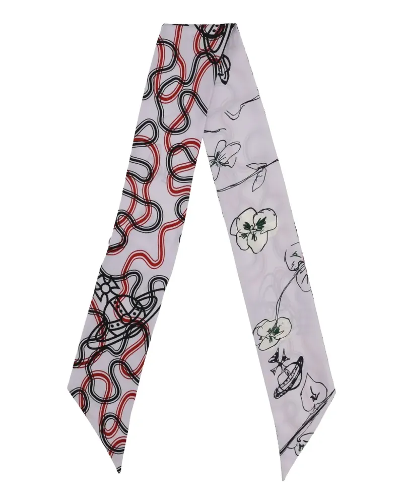 Vivienne Westwood Orb floral-print scarf - Violett Violett