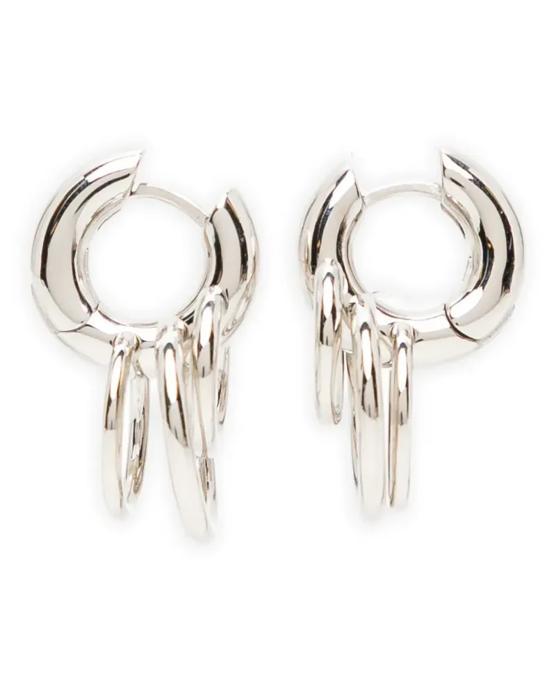 PANCONESI pierced hoop earrings - Silber Silber