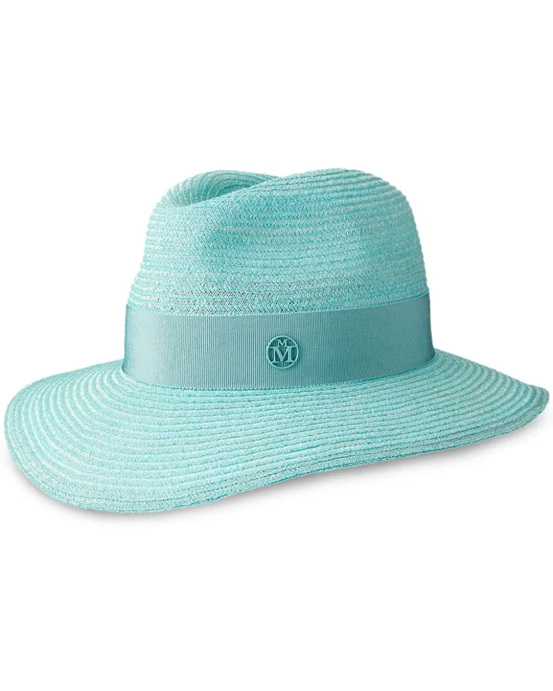Maison Michel Henrietta Fedora aus Stroh - Blau Blau