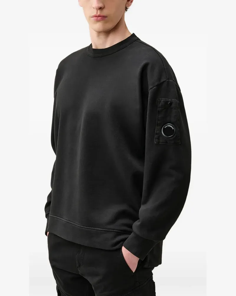 C.P. Company Sweatshirt mit Linsen-Detail - Schwarz Schwarz