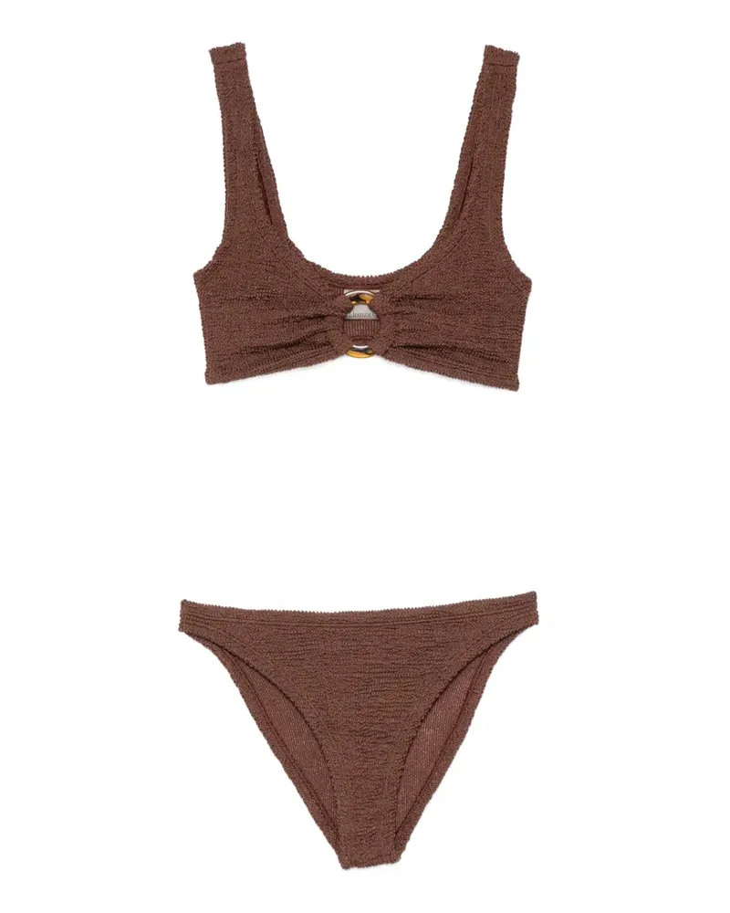 Hunza G Julia Bikini mit Ringdetail - Braun Braun