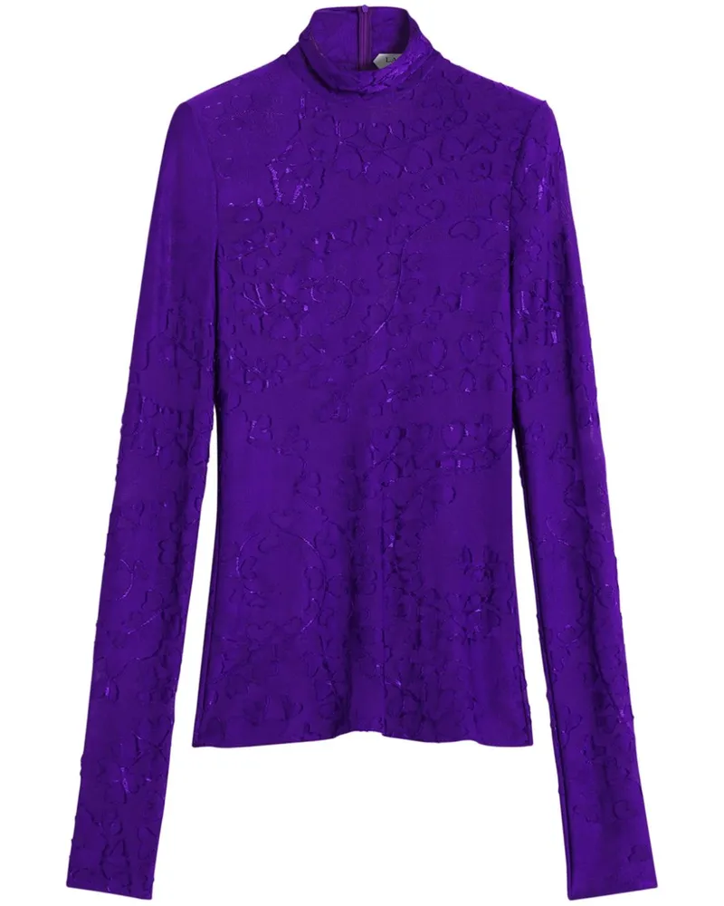 Lanvin Oberteil mit Applikation - Violett Violett