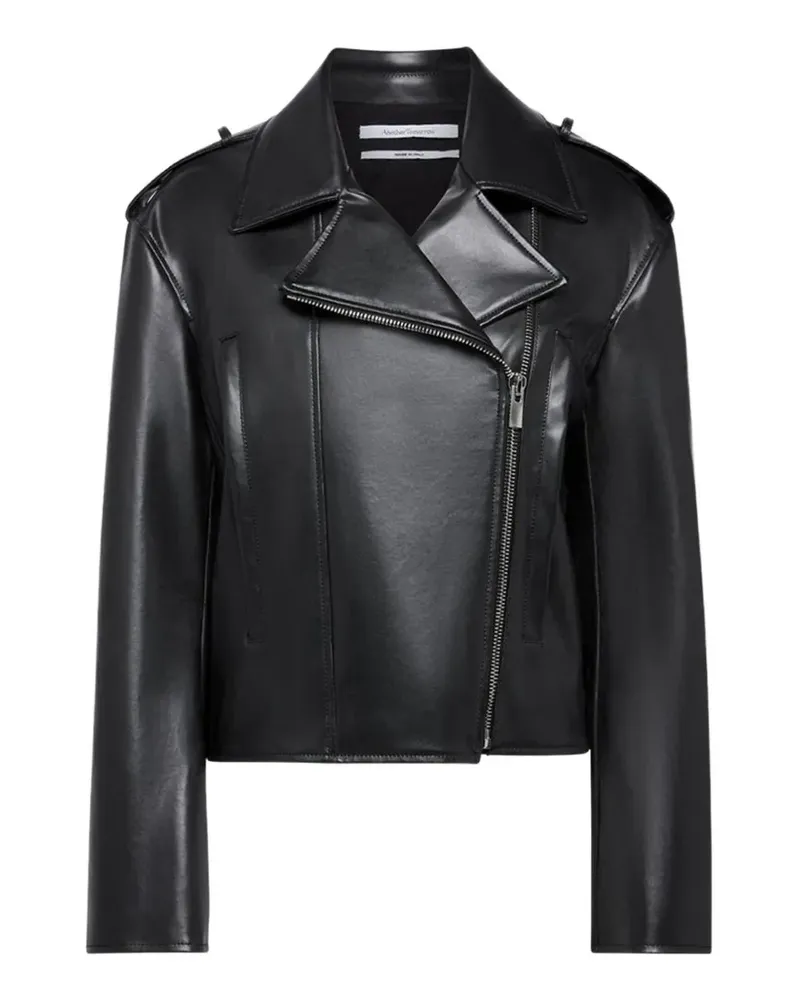 Another Tomorrow Moto jacket - Schwarz Schwarz
