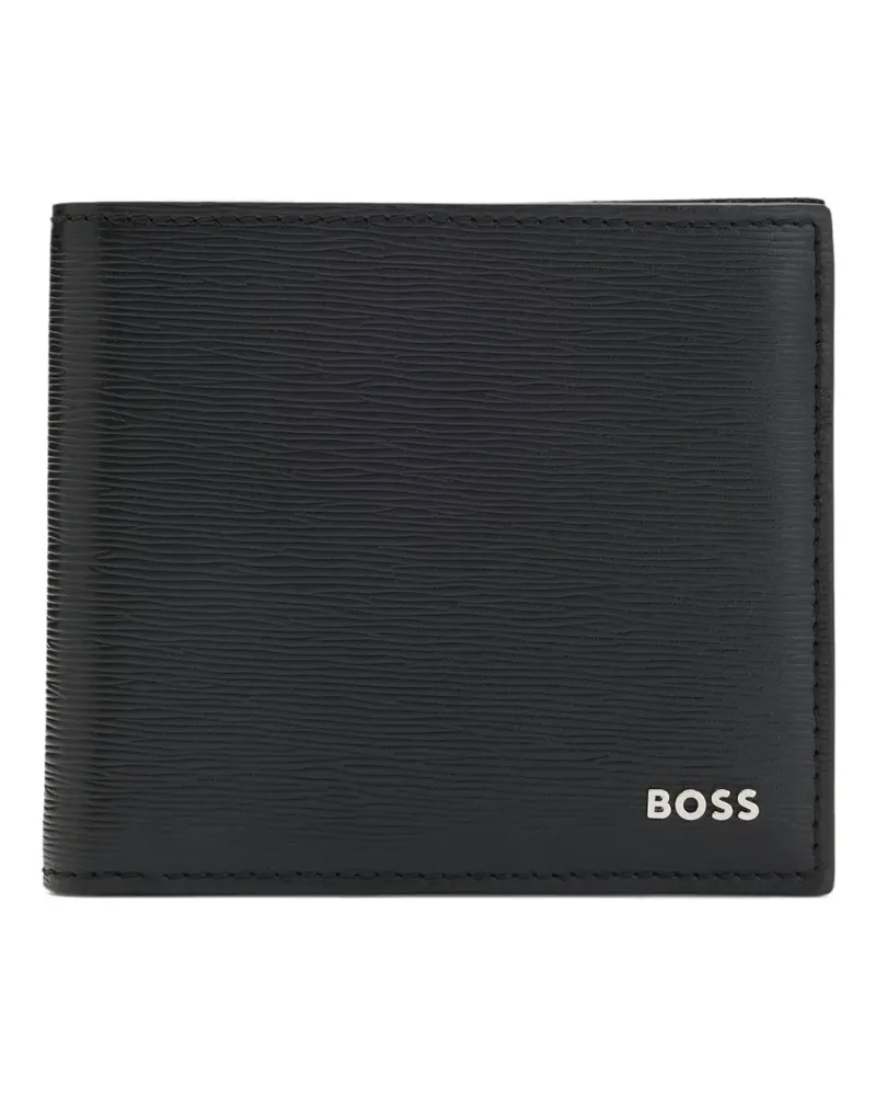 HUGO BOSS Strukturiertes Portemonnaie - Schwarz Schwarz