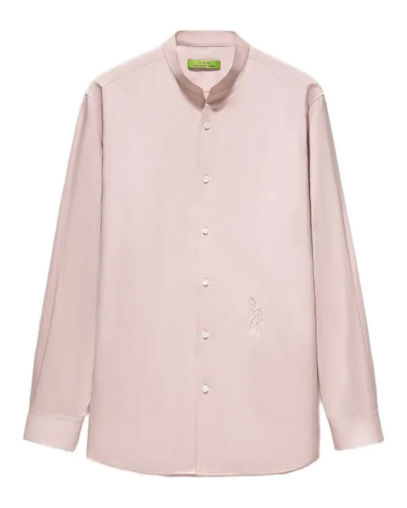 Shanghai Tang Hemd mit Pferdestickerei - Rosa Rosa