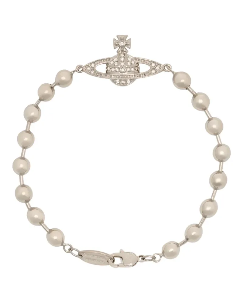 Vivienne Westwood Thames Mini Bas orb-motif crystal-embelished bracelet - Silber Silber